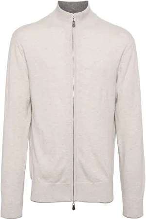 N.PEAL Knightsbridge zip-up cardigan