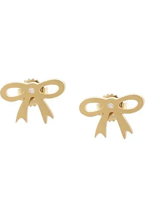 Irene Neuwirth 18kt yellow bow stud earrings