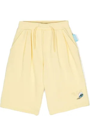 Emporio Armani X The Smurfs logo-appliqué cotton shorts