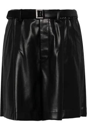 SACAI Belted pleated shorts