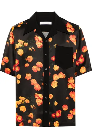 WALES BONNER Highlife floral-print satin shirt