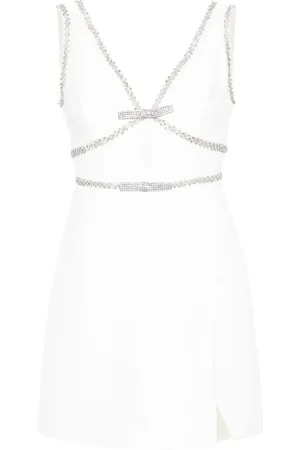 Self-Portrait Crystal-embellished mini dress