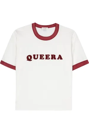 Quira Flocked-logo cotton T-shirt
