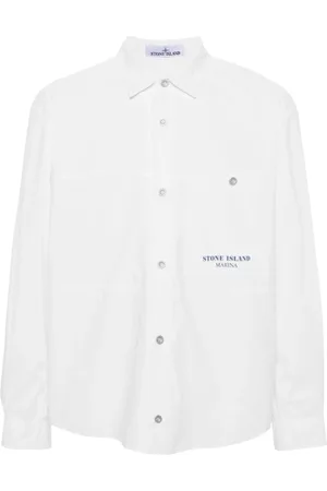 Stone Island Stripe-detail shirt jacket