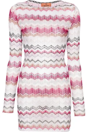 Missoni Zigzag-woven crochet minidress