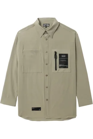 Izzue Logo-appliqué drop-shoulder shirt