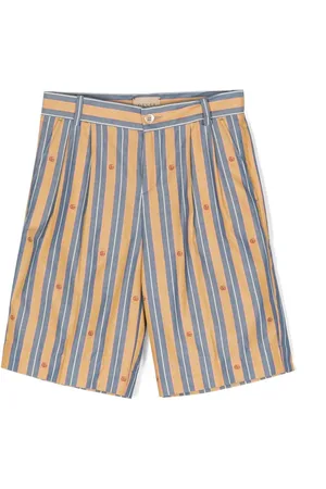 Gucci Logo-embroidery Oxford shorts