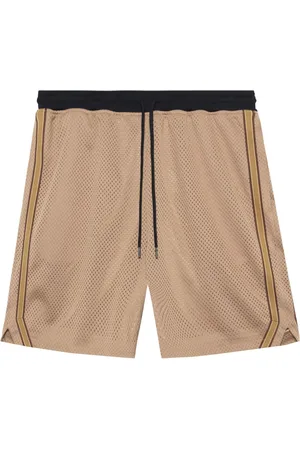 JOHN ELLIOTT Stripe-detail mesh shorts