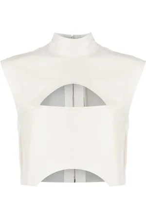 MISCI Leather cropped top