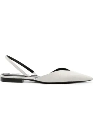 Victoria Beckham V Cut leather ballerina shoes