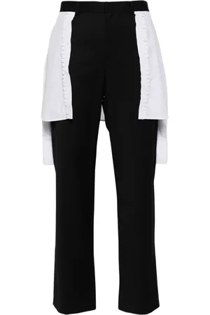 UNDERCOVER Layered wool-blend trousers