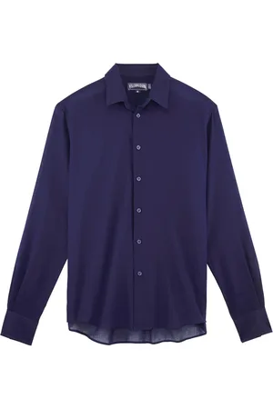 Vilebrequin Caracal Turtle-embroidered voile shirt