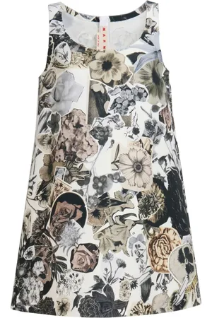 Marni Floral-print A-line minidress