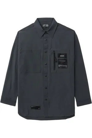 Izzue Logo-appliqué drop-shoulder shirt