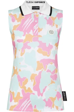 Philipp Plein Camouflage-print sleeveless polo shirt