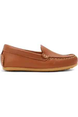 Andanines Contrast-stitch leather loafers