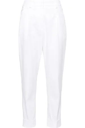 PESERICO SIGN Cuffed tapered trousers