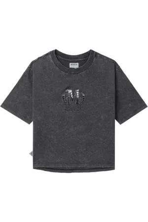 Musium Div. Cut-out cotton cropped T-shirt