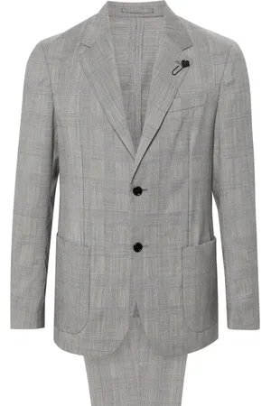LARDINI Prince of Wales wool suit