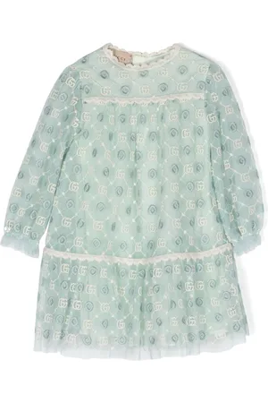 Gucci Interlocking G-embroidered mesh dress