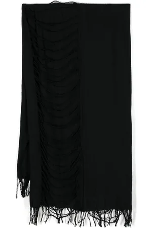YOHJI YAMAMOTO Distressed-finish wool scarf