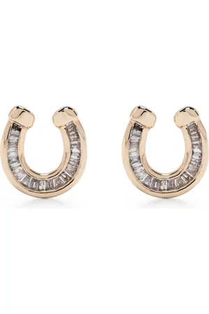 Adina Reyter 14kt yellow Horseshoe diamond earrings