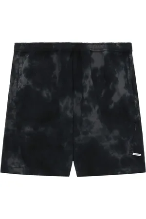 Izzue Logo-appliqué tie-dye shorts