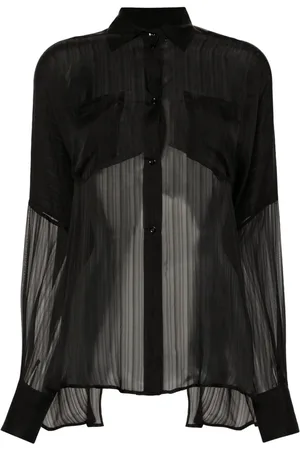 REV Asymmetric silk shirt