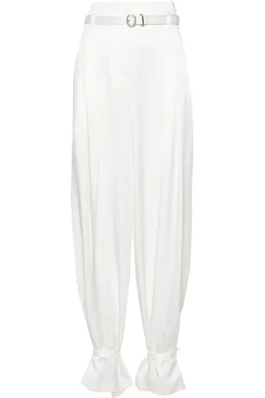 Jil Sander Crepe pleated straight trousers