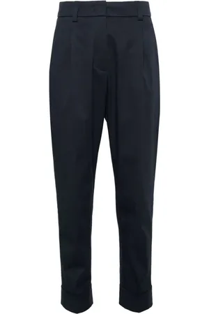 PESERICO SIGN Cuffed tapered trousers