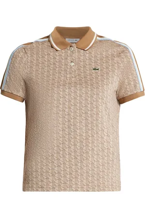 Lacoste Monogram-jacquard cotton polo shirt