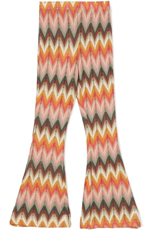 LA STUPENDERIA Zigzag flared trousers