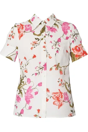 Erdem Floral-print seersucker shirt