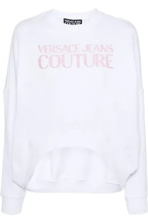 VERSACE Logo-print cotton sweatshirt
