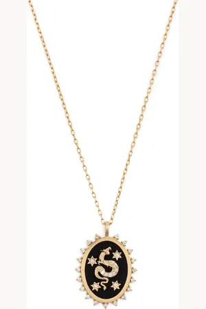Adina Reyter 14kt Dragon ceramic and diamond pendant necklace