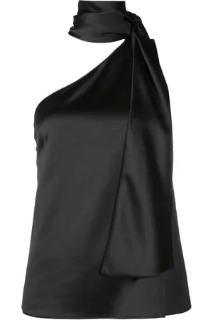 HUGO BOSS Cassie high-neck asymmetric blouse