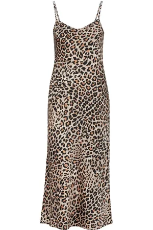 HUGO BOSS Leopard-print slip dress