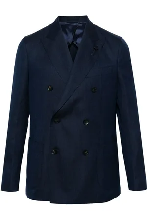 LARDINI Notched-lapels single-breasted blazer