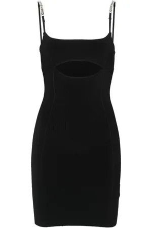 GCDS Logo-lettering ribbed mini dress