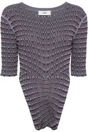 Muller Of Yoshiokubo Patterned-intarsia knitted top
