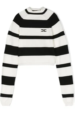 Elisabetta Franchi Striped cropped jumper
