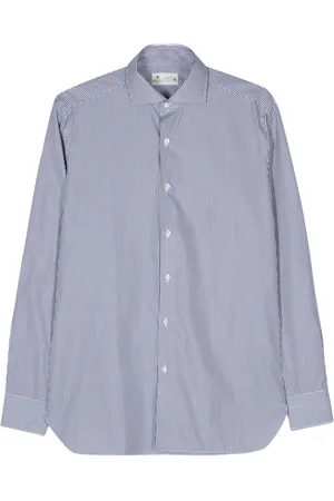 LUIGI BORRELLI NAPOLI Stripe-pattern cotton shirt