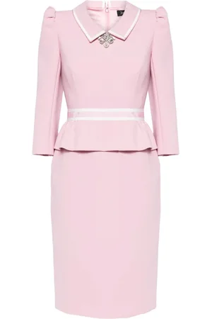 Jenny Packham Honeybee peplum-waist midi dress