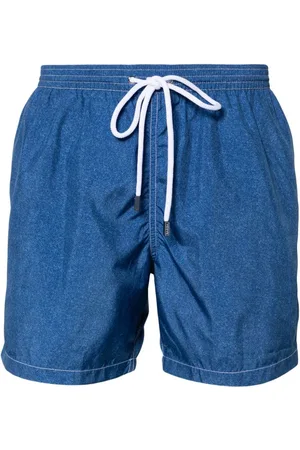 BARBA Mélange-effect swim shorts