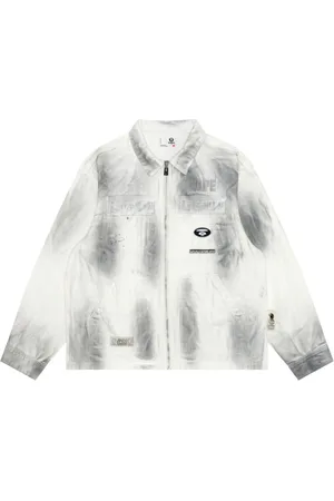 A Bathing Ape Logo-appliqué denim jacket