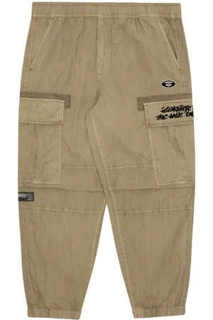 A Bathing Ape Logo-appliqué tapered cargo trousers