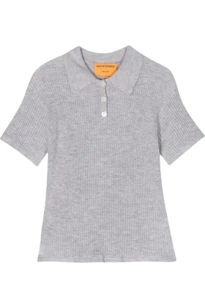 Guest In Residence Shrunken cashmere polo top