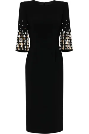 Jenny Packham Highball Queen crystal-embellished midi dress