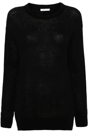 Patrizia Pepe Crew-neck brushed-effect jumper