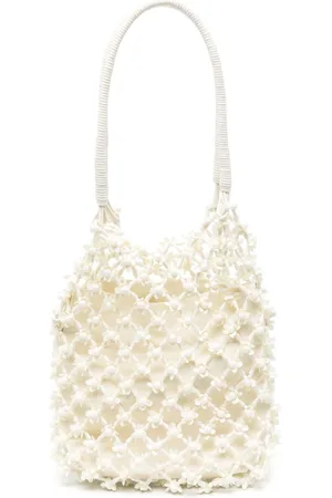 Self-Portrait Medium beaded tote bag